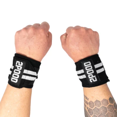 2Pood Wrist Wraps (Black and White)