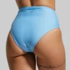 blå bikinitruse, bikini bottom. sett bakfra